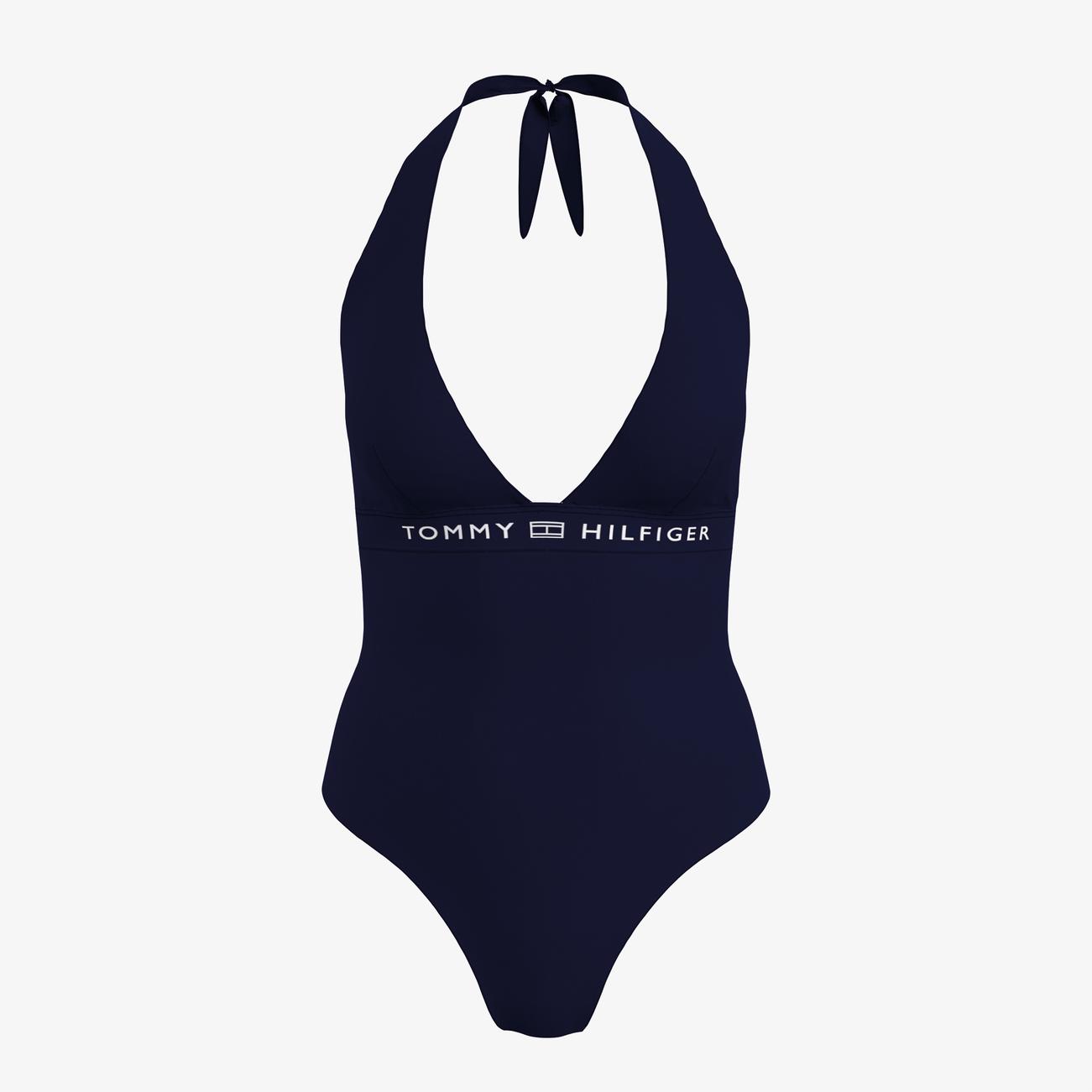 Tommy Hilfiger Halter One Piece Kad N Mavi Mayo Bikini Mayo Fashfed