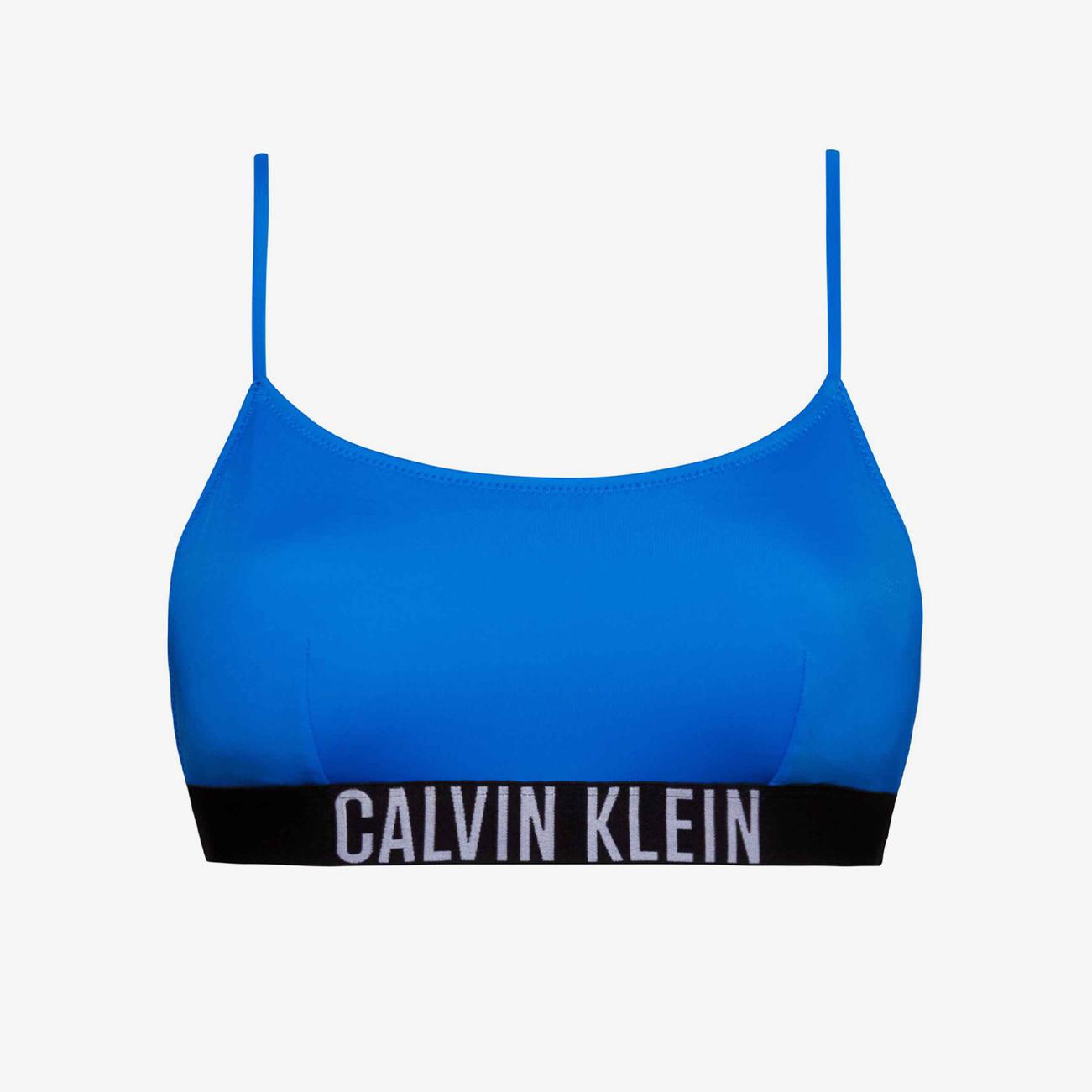 Calvin Klein Kadın Mavi Bikini Üstü Bikini Mayo FashFed